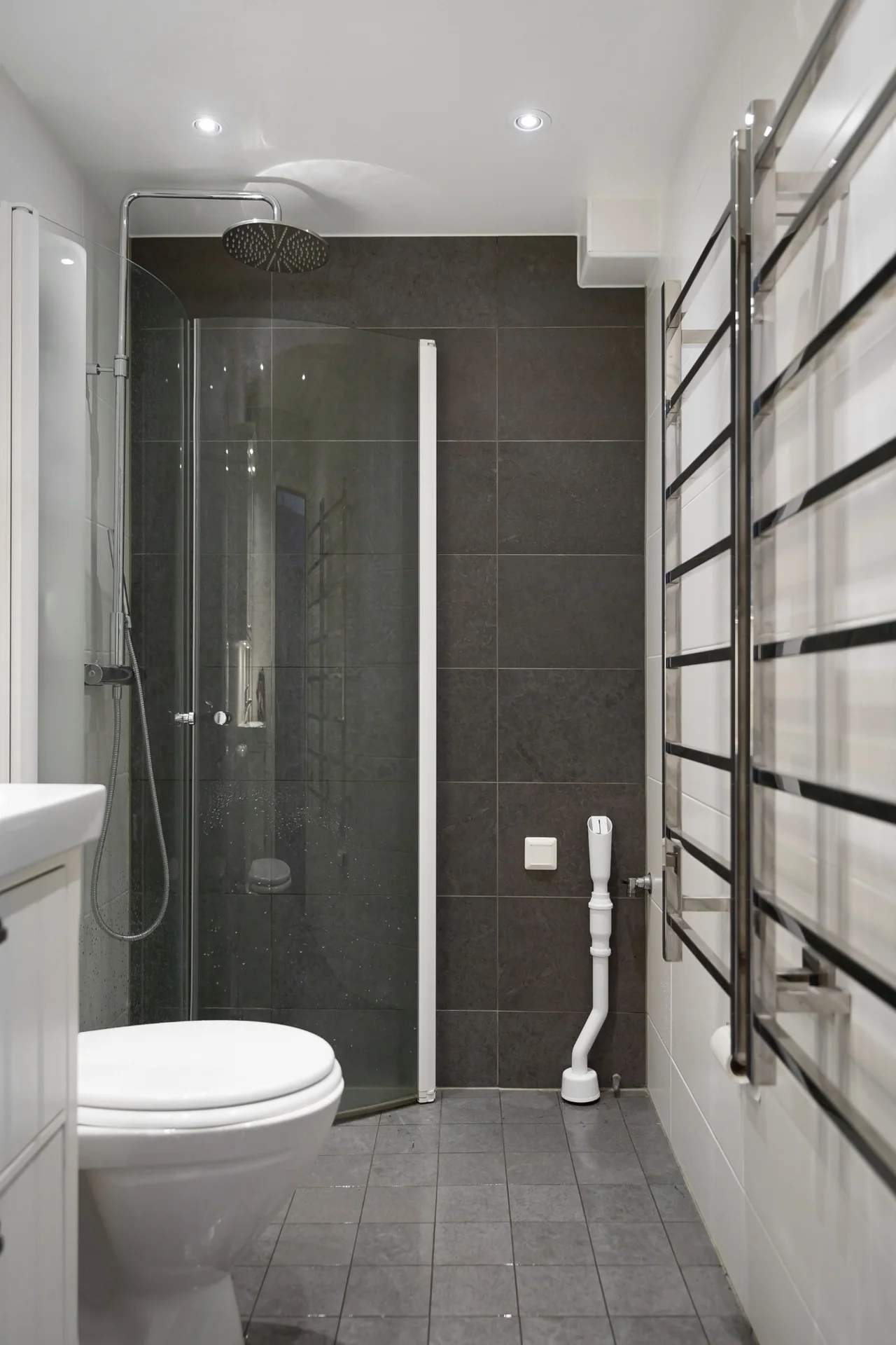 A clean-lined shower space — Bathroom Remodeling