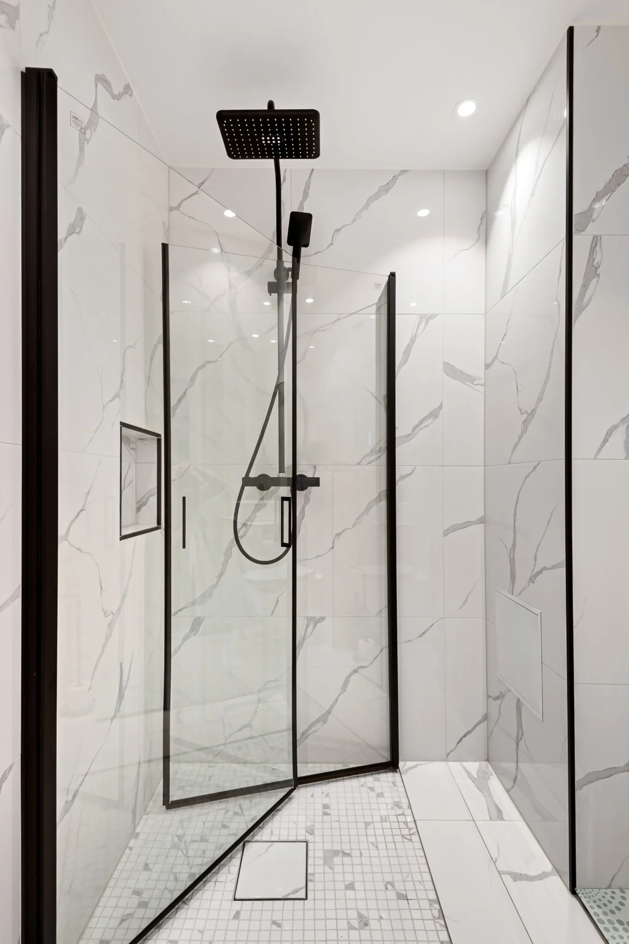 Shower details & warm light — Bathroom Remodeling